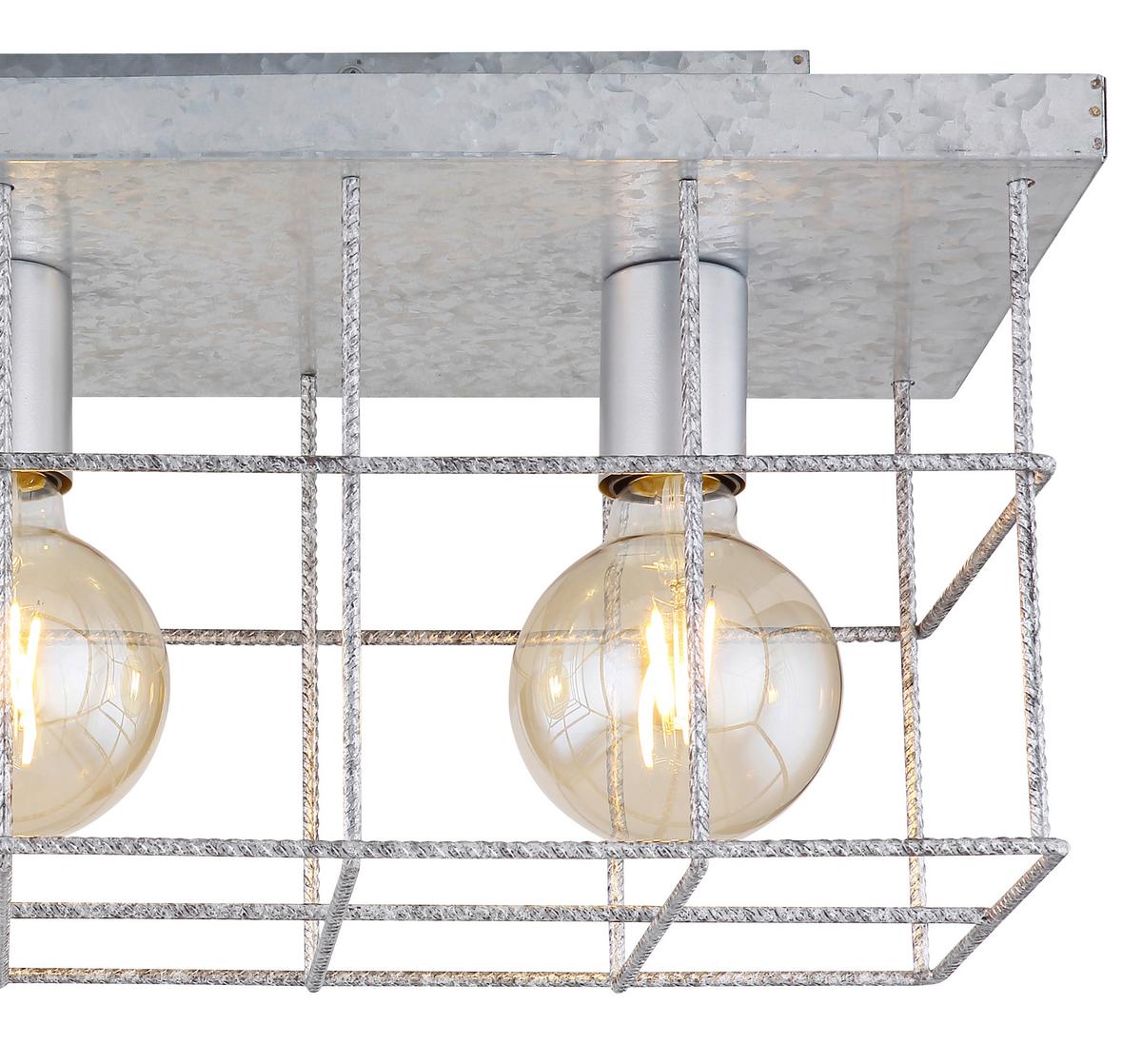 Stropna Svjetiljka Boja Cinka - boje cinka, Design, metal (60/20/25,8cm) - Globo