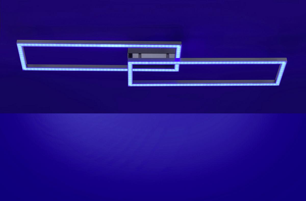 LED-Deckenleuchte Lolasmart max. 18 Watt - Silberfarben, Kunststoff/Metall (110/25/7cm)