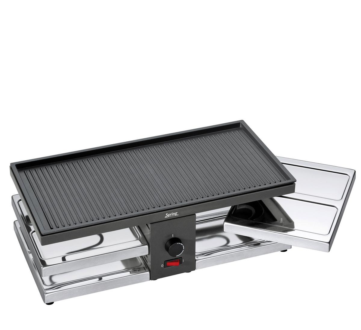 GRILL RACLETTE 3267717001 - czarny, Basics, metal (47/24/15,5cm) - Spring