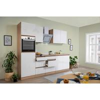 Küchenblock Premium Weiß/Eiche B: ca. 270 cm - Eichefarben/Weiß, MODERN, Holzwerkstoff (270cm) - Respekta