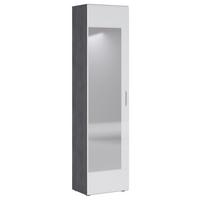 Garderobni Ormar Salve - crna, Moderno, staklo/drvni materijal (50/197,5/35cm) - Modern Living