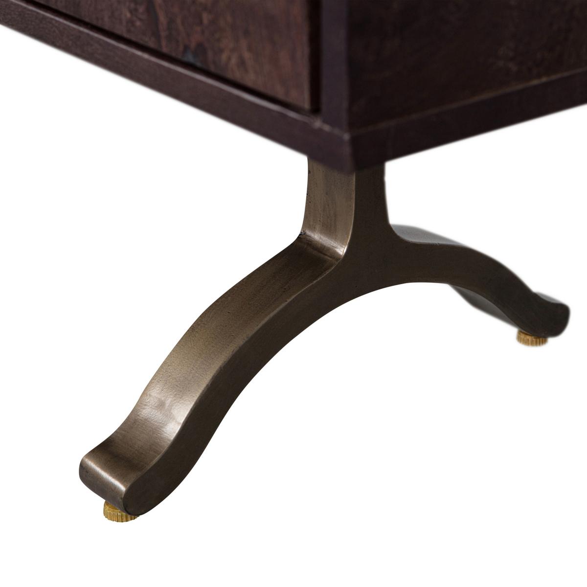 Sideboard Draw Walnussfarben - Messingfarben/Walnussfarben, Design, Holz/Metall (180/70/40cm) - Livetastic