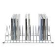 CD-Ständer aus Eisen - Chromfarben/Schwarz, Kunststoff/Metall (27/7,8/14cm) - MÖMAX modern living