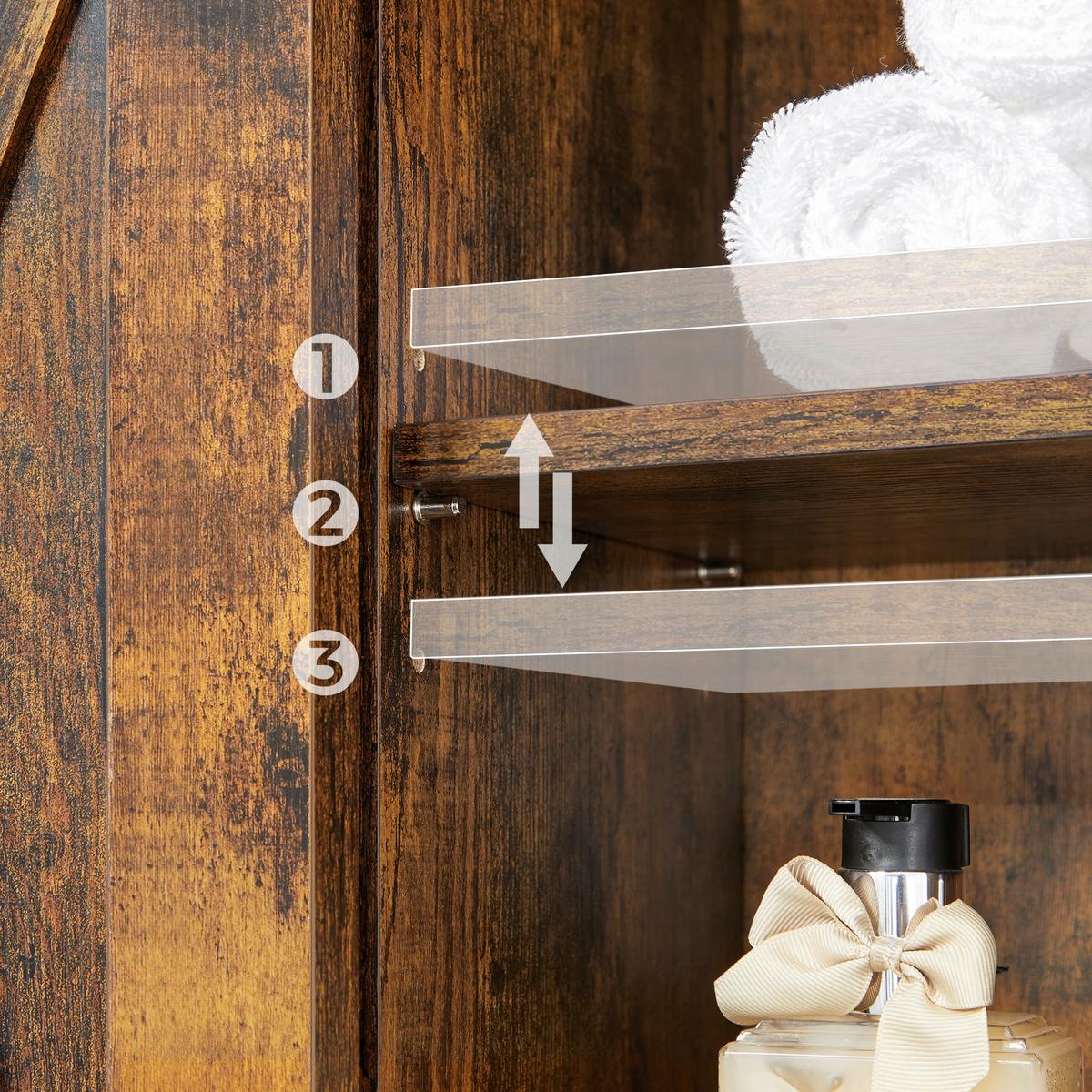 WASCHMASCHINENSCHRANK BTS003B01 - Schwarz/Braun, Trend, Holzwerkstoff/Kunststoff (64/171/24cm) - MID.YOU