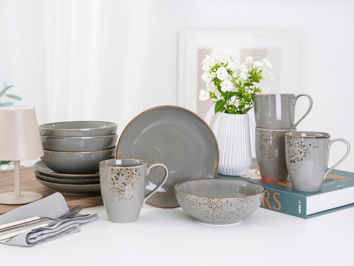 Reggeliző Étkészlet 24970 Nature Collection Stone - szürke, Basics, kerámia - Creatable