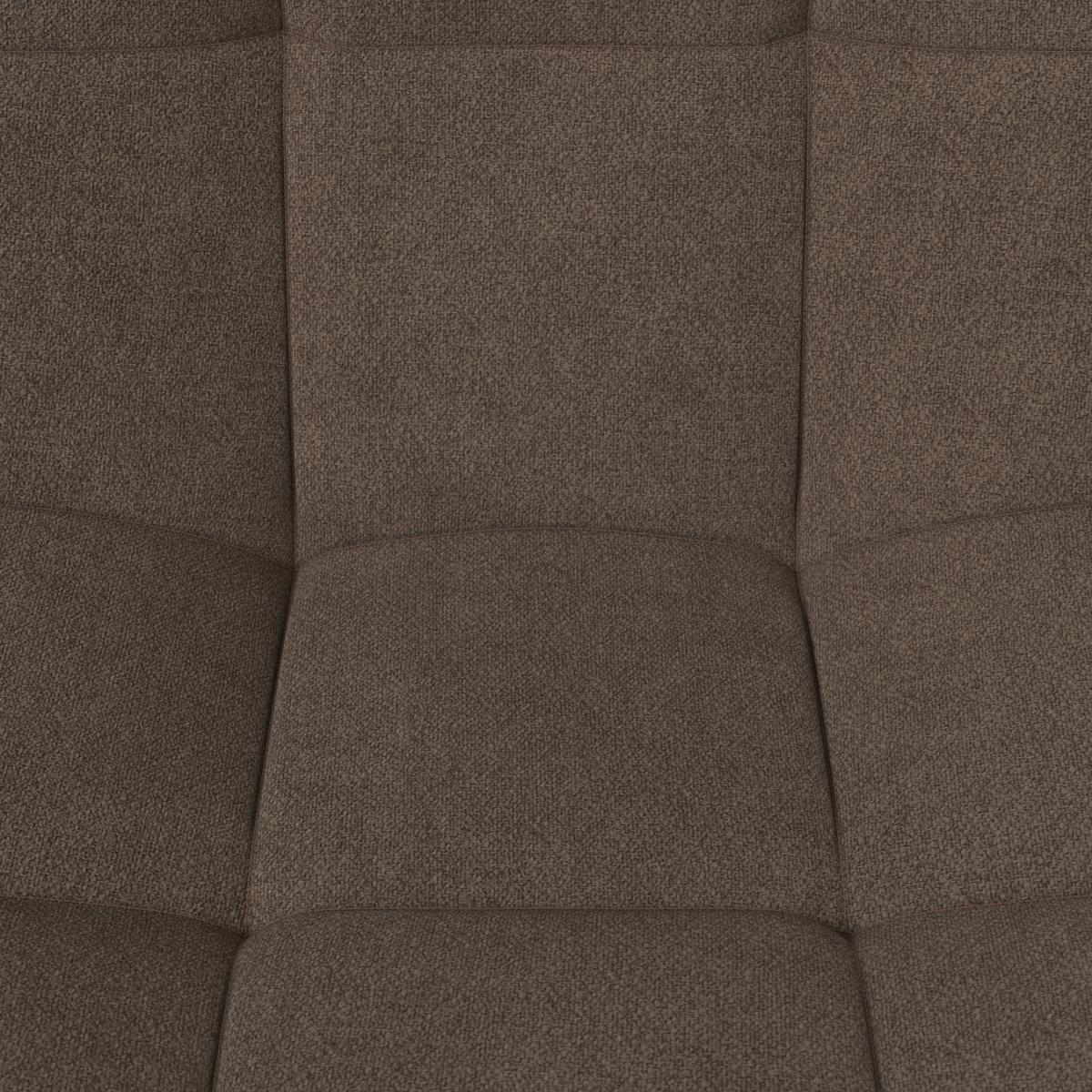 Stuhl Suri Braun Chenille Drehbar Gepolstert - Hellgrau/Schwarz, MODERN, Holz/Textil (46/88/62cm) - Bessagi Home
