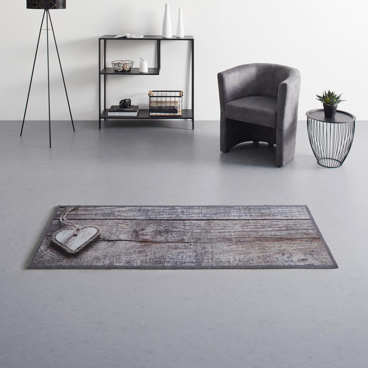 Tekač Cook&wash Heart Wood 50x150cm - barve skrilavca, Moderno, umetna masa (50/150cm) - Modern Living