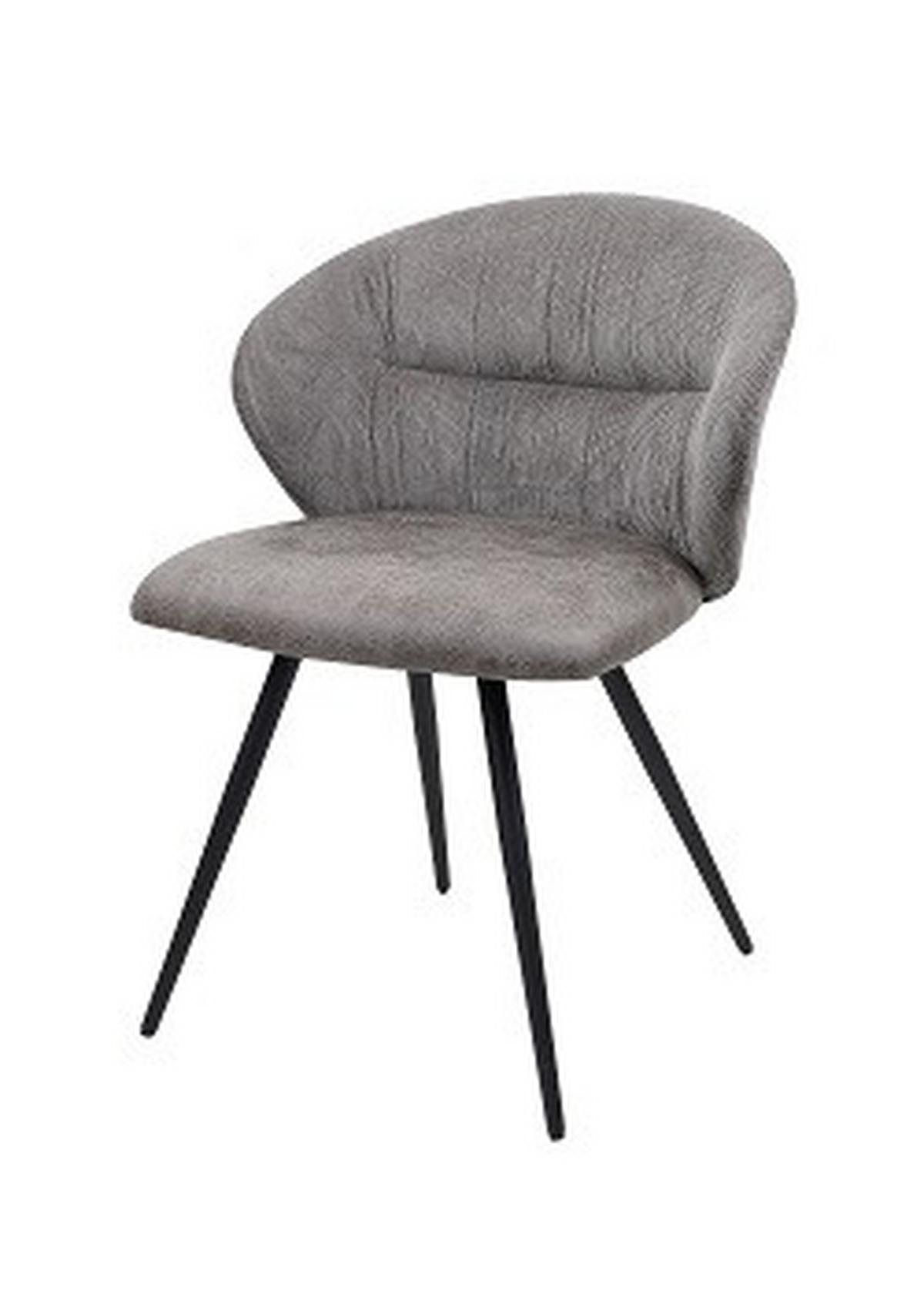 Stol Adana, Siva - siva/črna, Moderno, kovina/tekstil (57/80,5/62cm) - Modern Living