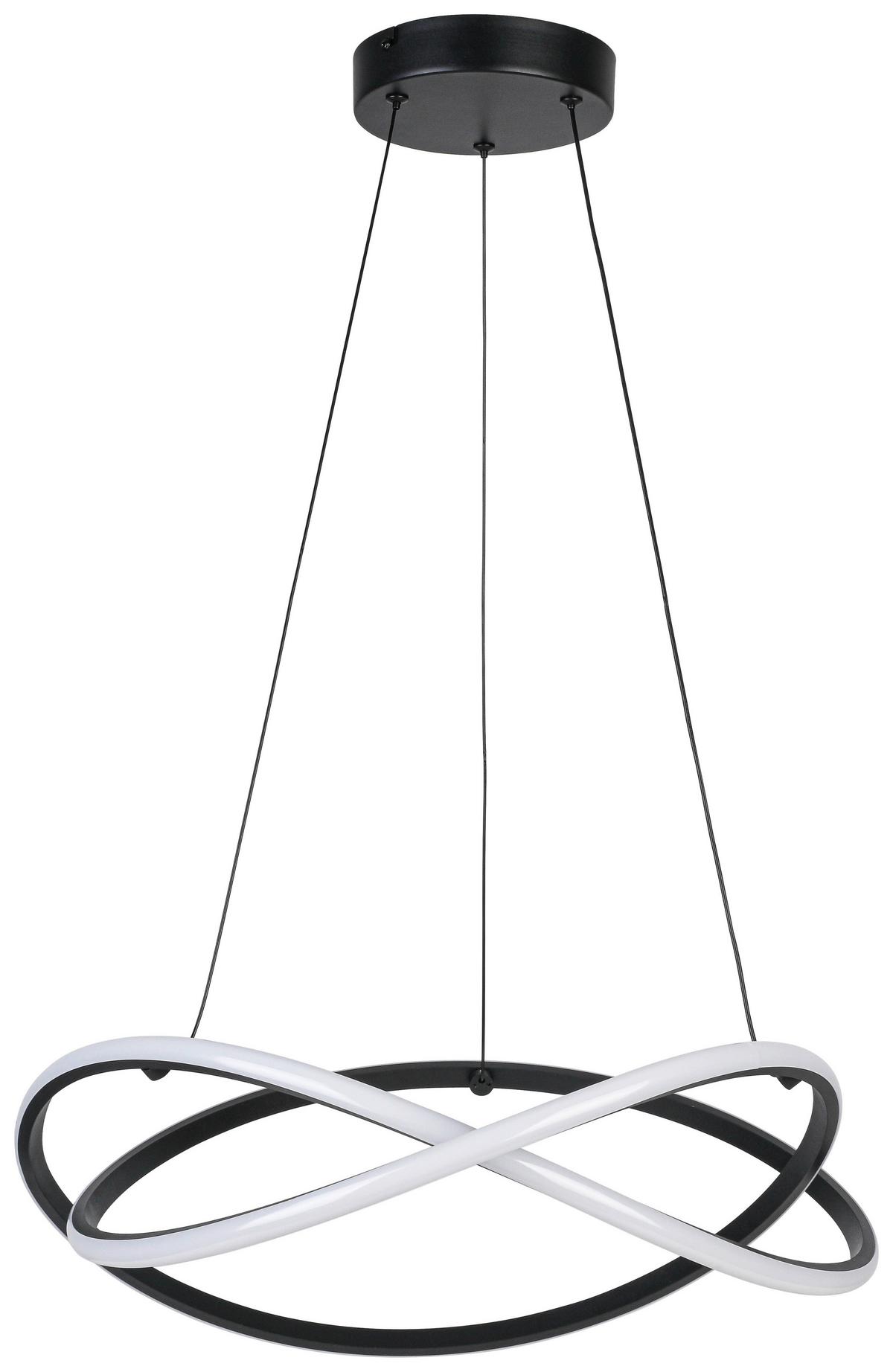LAMPA WISZĄCA TESSA - czarny/biały, Trend, tworzywo sztuczne/metal (47/120cm) - Collet's Monde