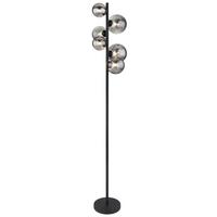LED-STEHLEUCHTE 56133-6S - Schwarz, Design, Glas/Metall (28,5/155cm) - Globo