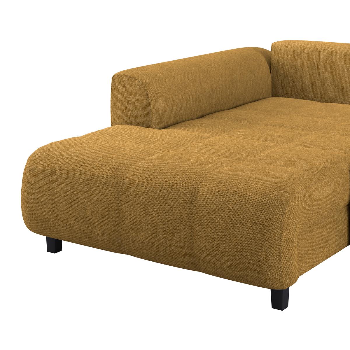 Kutna Garnitura Mendoza - boje senfa/crna, Design, tekstil/drvo (197/309cm) - Modern Living