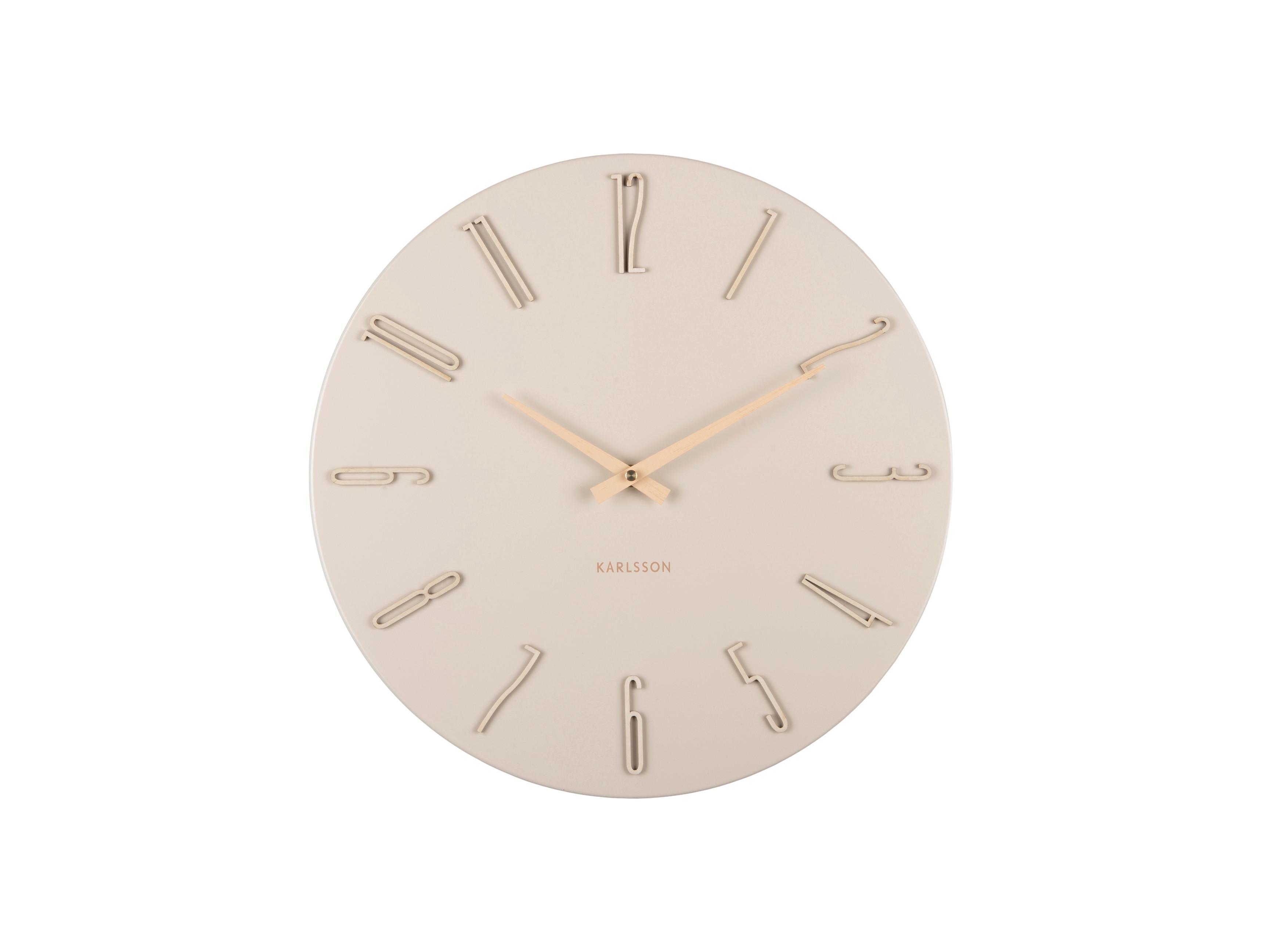 ZEGAR ŚCIENNY ESMERADO - biały, Basics, metal (40cm) - Karlsson