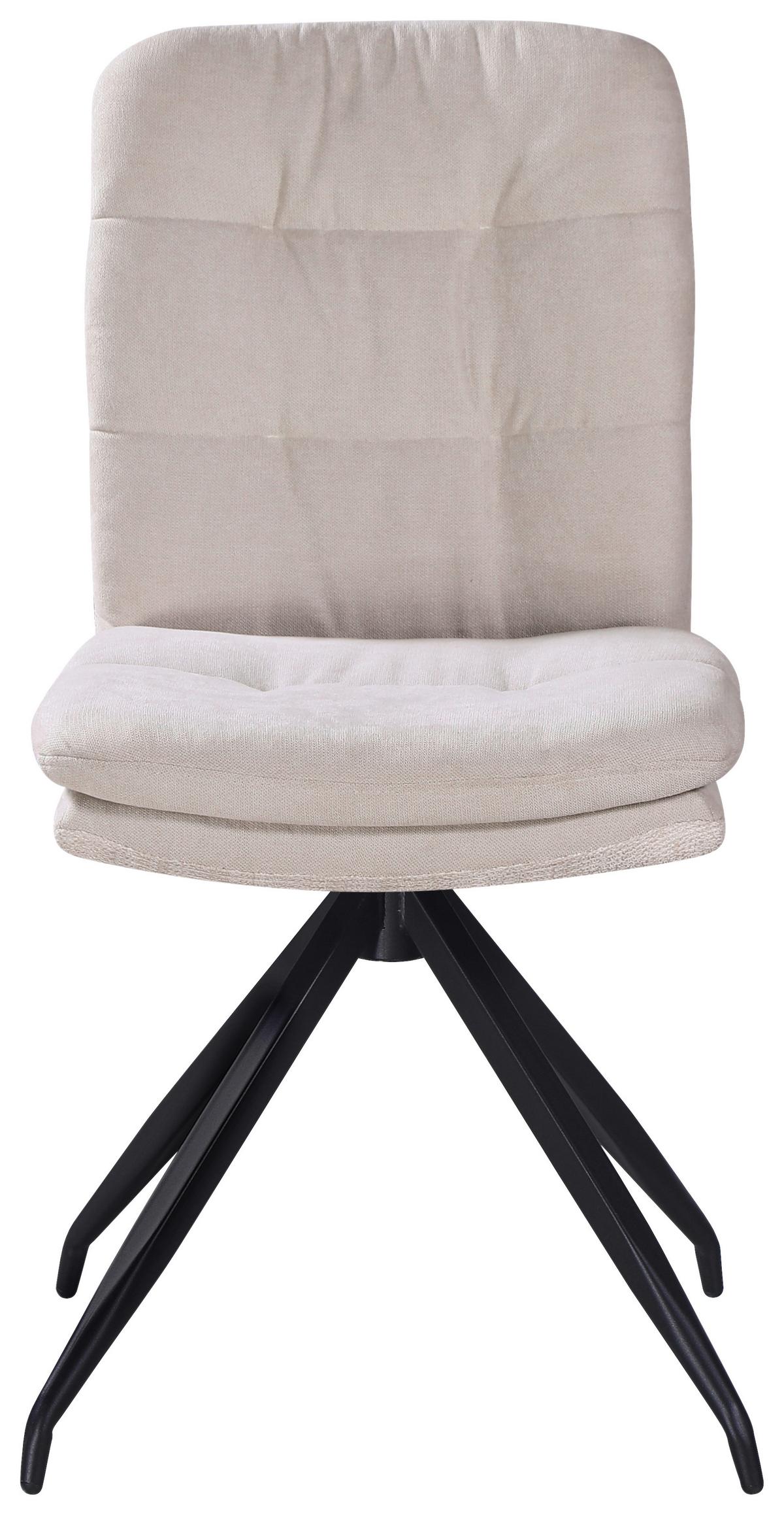 Stuhl Nova Beige - Beige/Schwarz, MODERN, Textil/Metall (48/89/67cm) - Premium Living