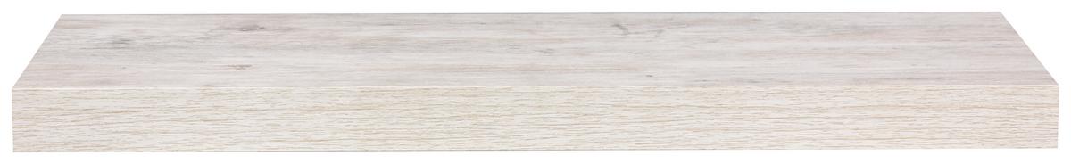 PÓŁKA ŚCIENNA SIMPLE - biały/dębowy, Design, materiał drewnopochodny (60/3,8/23,5cm) - Carryhome