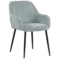 KRZESŁO Z PODŁOKIETNIKAMI JESSY - czarny/jasnoniebieski, Design, metal/tkanina (57/85/60cm) - Xora