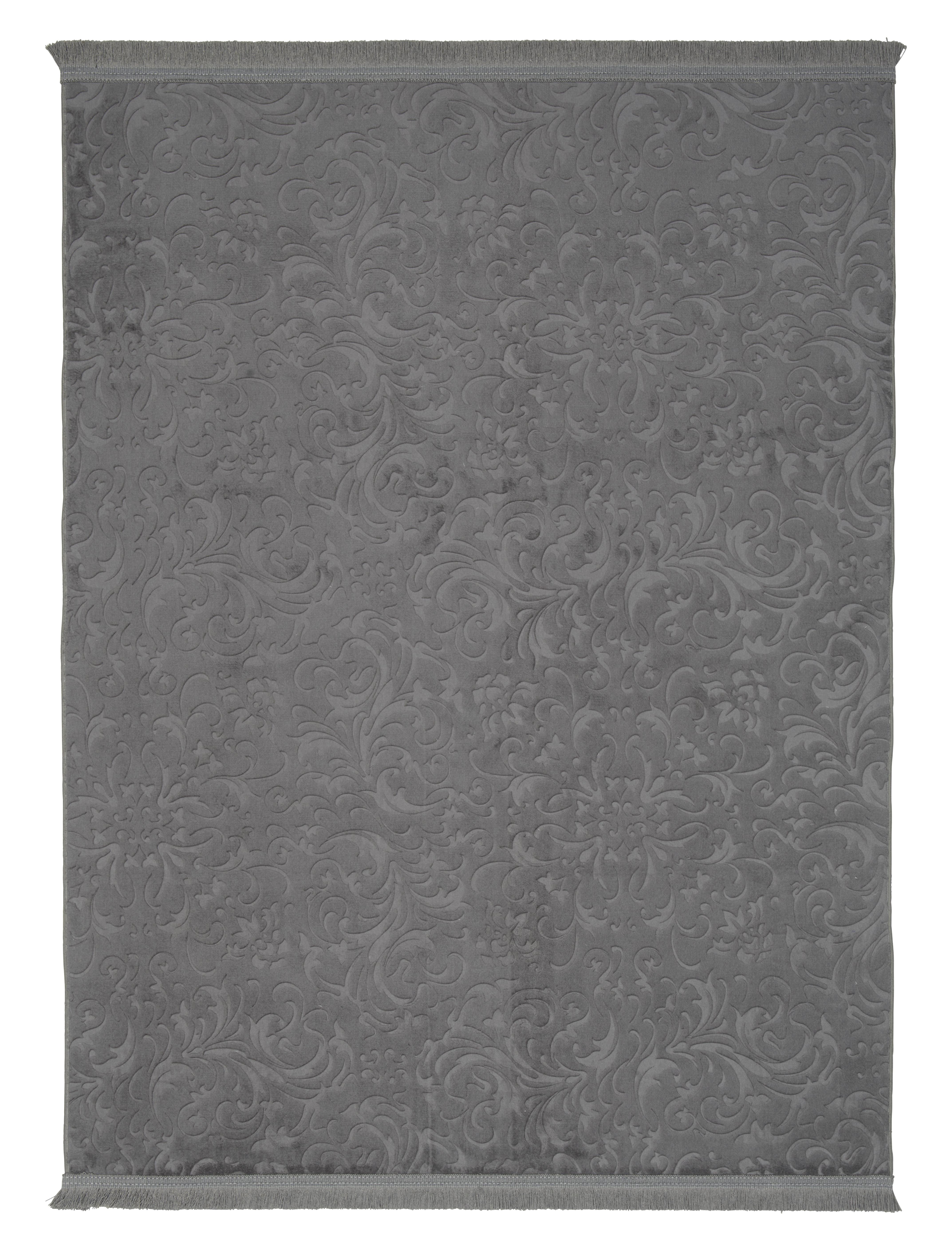 Webteppich Daphne 1 in Anthrazit ca. 80x140cm - Anthrazit, Modern, Textil (80cm) - Modern Living