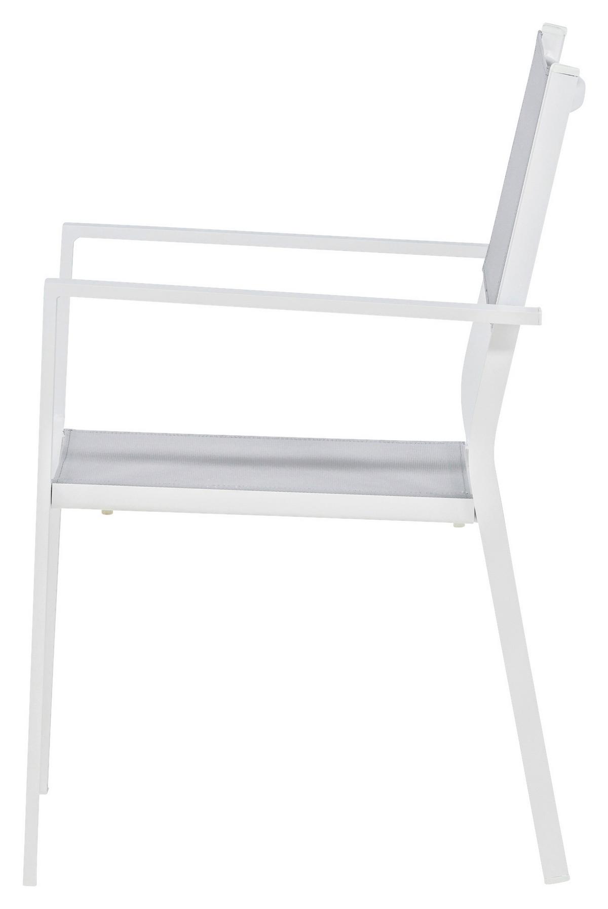 STAPELSESSEL COPACABANA - Weiß, KONVENTIONELL, Textil/Metall (56.5/88/61cm) - Gardenson