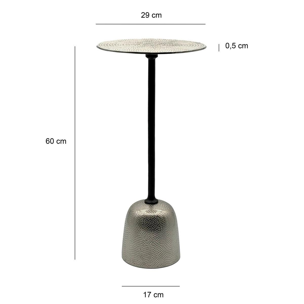 BEISTELLTISCH WL7.494 - Silberfarben, Design, Metall (29/60/29cm) - Livetastic