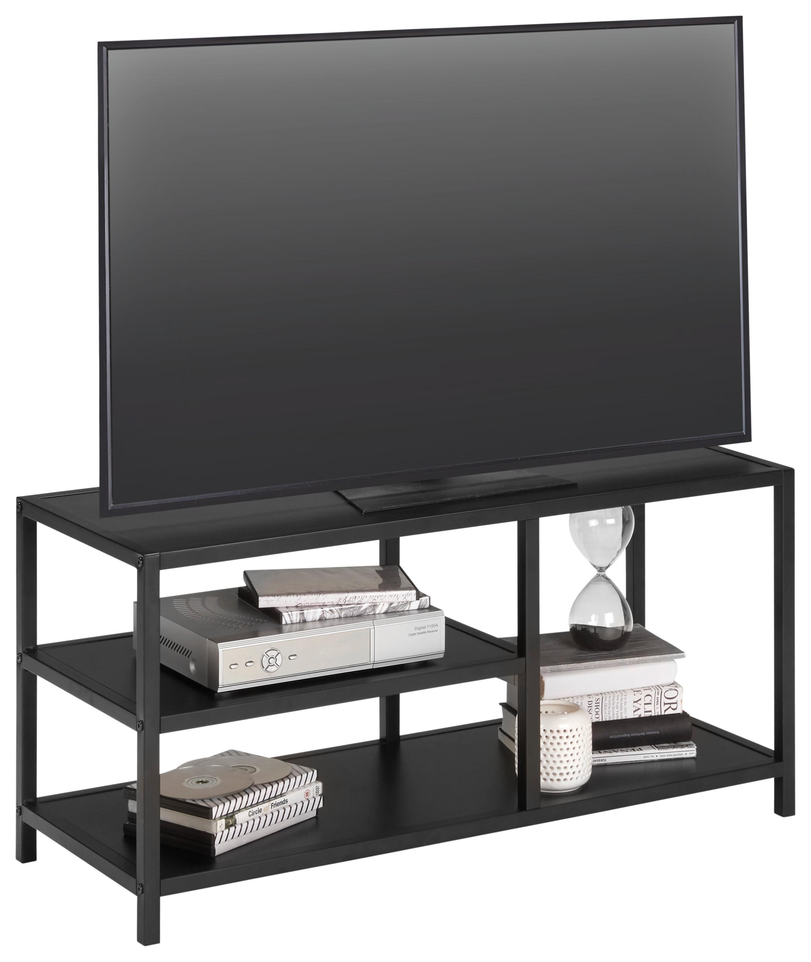 TV-Element in Schwarz - Schwarz, Modern, Holzwerkstoff/Metall (90/44/34cm) - Modern Living