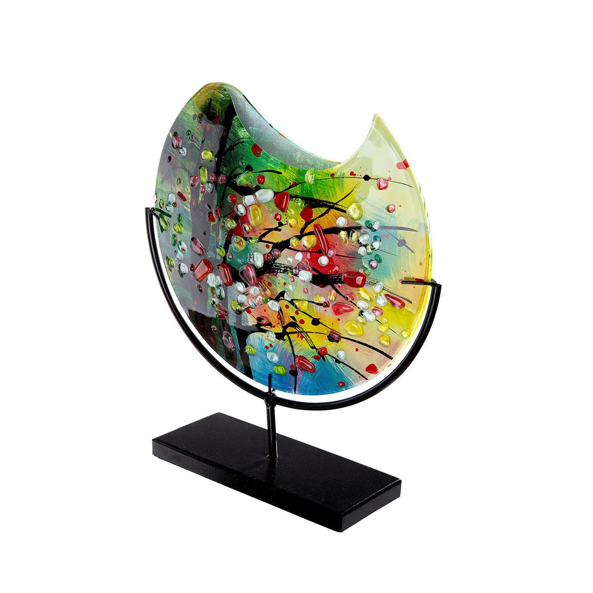 Vase Multicolor - Multicolor, Basics, Glas/Metall (32/37/9cm)