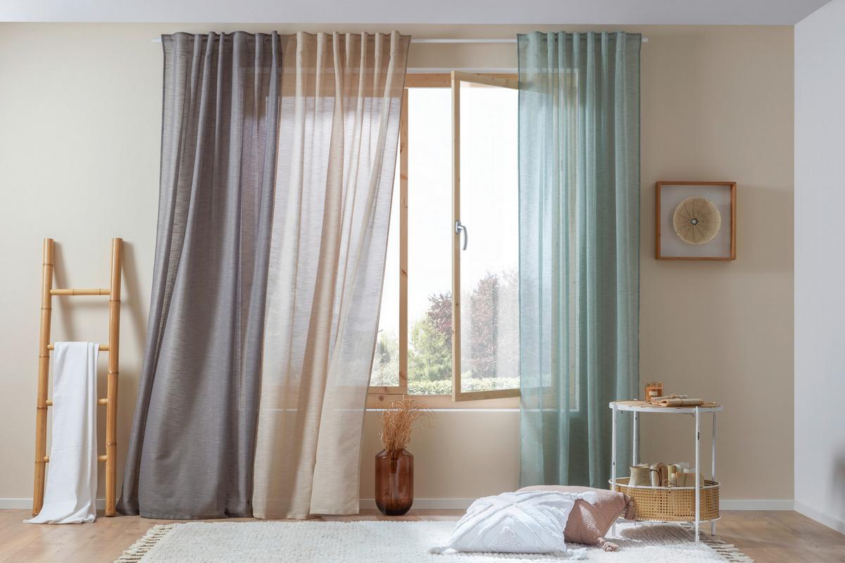 Draperie prefabricată Eva - bej, Romantik / Landhaus, textil (140/255cm) - Premium Living