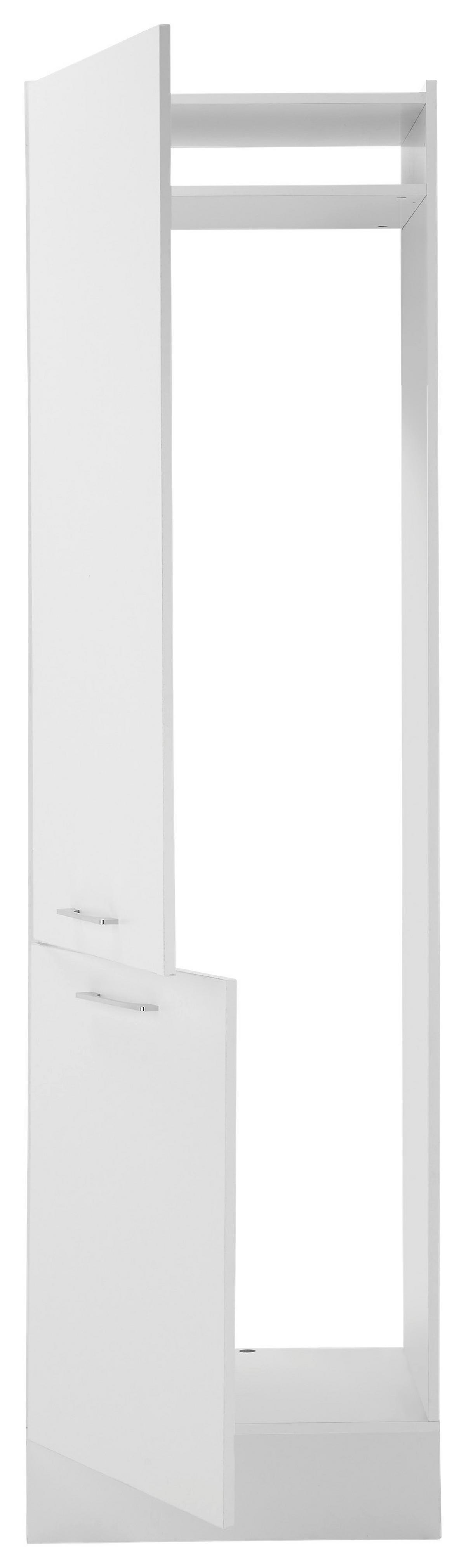 Szekrény Beépíthető Gépekhez Turin Ks 60 White - krómszínű/fehér, Trend, faalapú anyag/fém (60/211/57cm) - MID.YOU