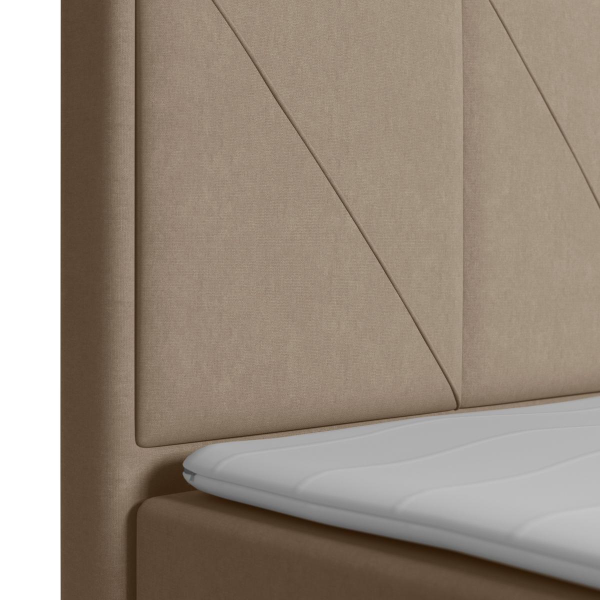 Boxspringbett Oslo ca. 180x200 cm Beige - Beige, MODERN, Holz/Kunststoff (180/200cm) - MID.YOU
