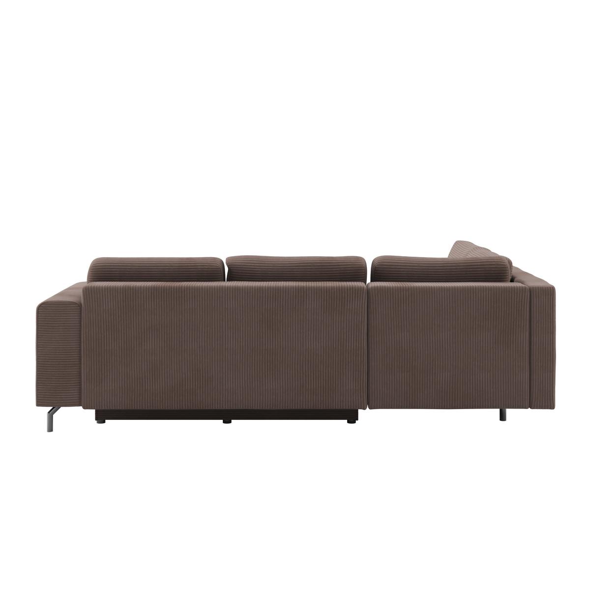Kutna Garnitura Veni - smeđa/crna, Moderno, tekstil (210/272cm) - Modern Living