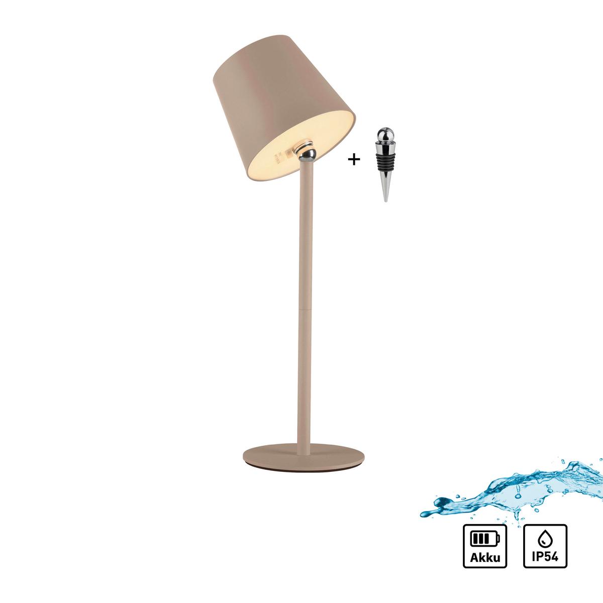 LAMPA STOŁOWA LED 19251-39 BOTERIA - kolor piaskowy, Modern, tworzywo sztuczne/metal (11/11/37cm)
