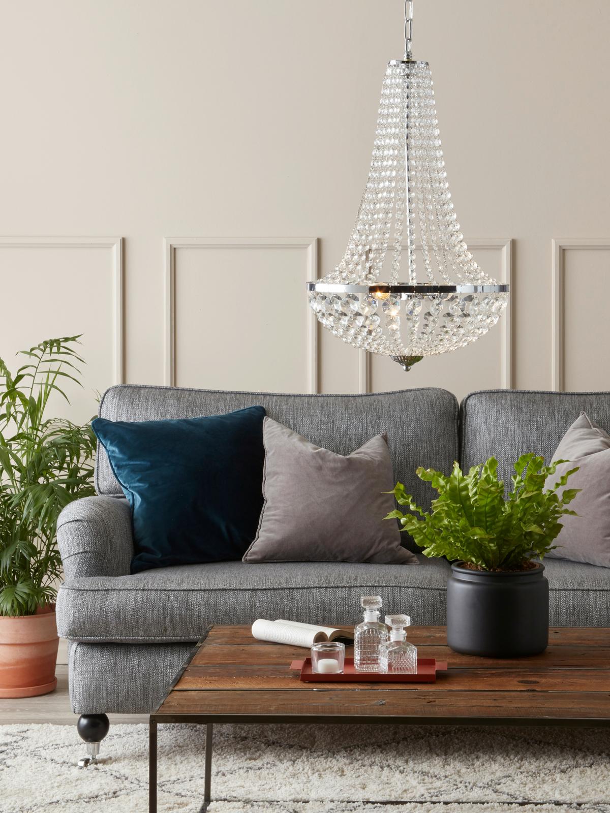 Kronleuchter Gränsö max. 20 Watt - Klar/Goldfarben, Basics, Glas/Metall (30/30/40cm) - Markslöjd
