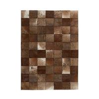 Lederteppich Voila 125 Braun 200x290 - Braun, Basics, Leder (200/290cm) - Kayoom