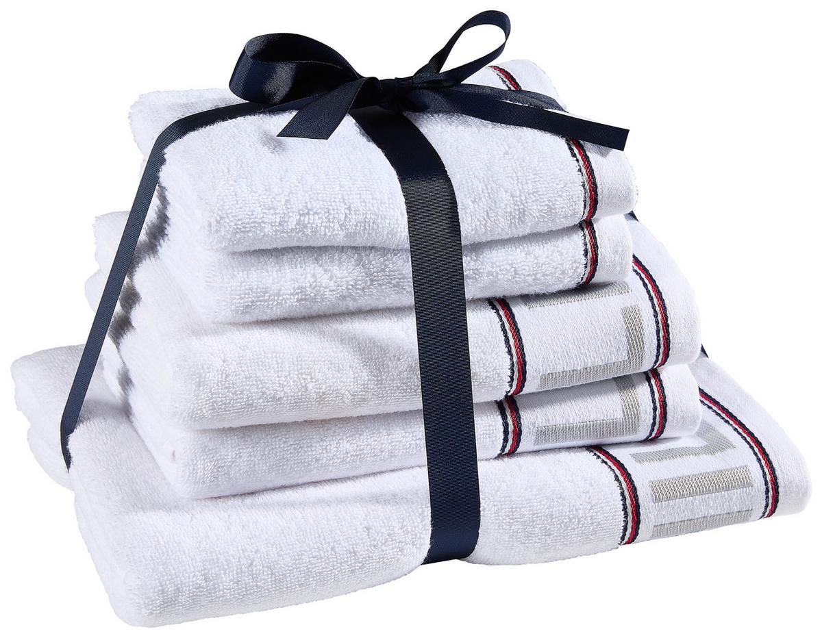 ZESTAW RĘCZNIKÓW FROTTE DEGREE WHITE - biały, Basics, tkanina - Tommy Hilfiger