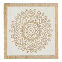 Zidna Dekoracija Saya I - bijela/prirodne boje, Lifestyle, drvo (20/20/1,5cm) - Modern Living