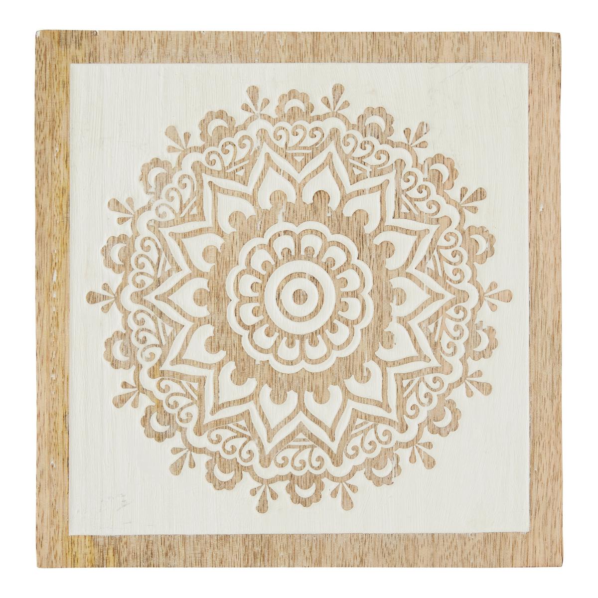 Zidna Dekoracija Saya I - bijela/prirodne boje, Lifestyle, drvo (20/20/1,5cm) - Modern Living