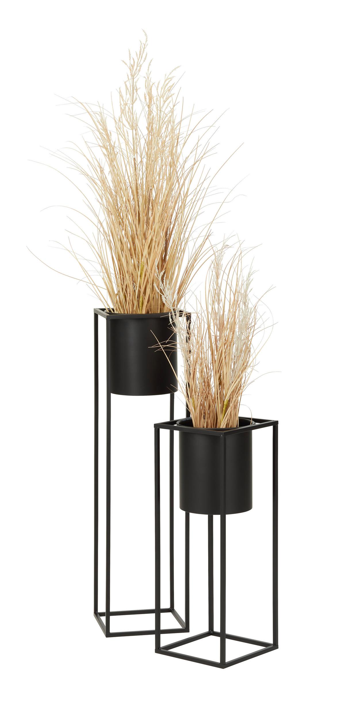 Kaspó Kiara - fekete, Lifestyle, fém (21/80,5cm) - Mömax