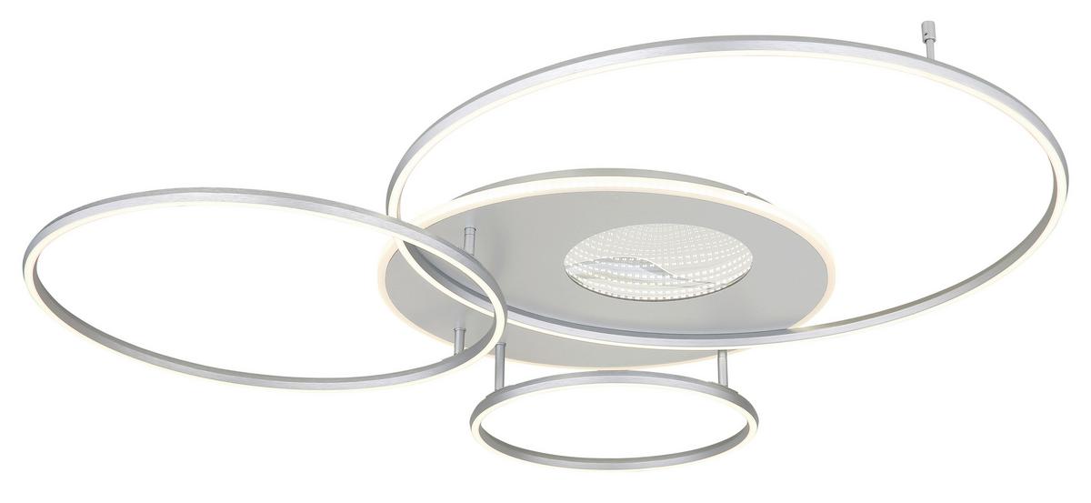 LAMPA SUFITOWA LED 48466-70A INVERTINA - kolor srebrny/biały, Design, tworzywo sztuczne/metal (126,4/105,3/13cm) - Globo