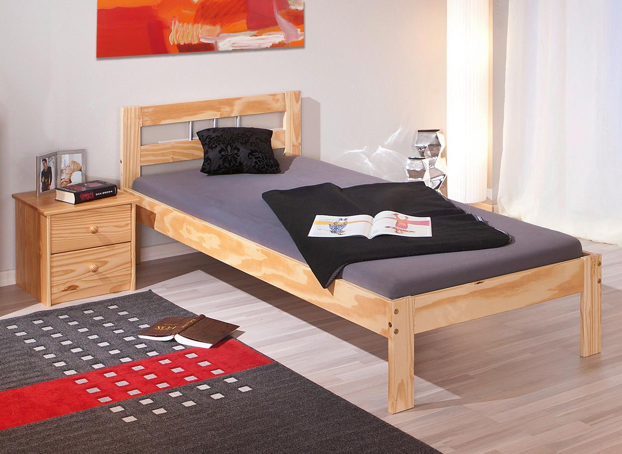Mladinska Postelja Jana, Masiven Bor, 90x200 - naravne barve, Design, les (90/200cm) - MID.YOU
