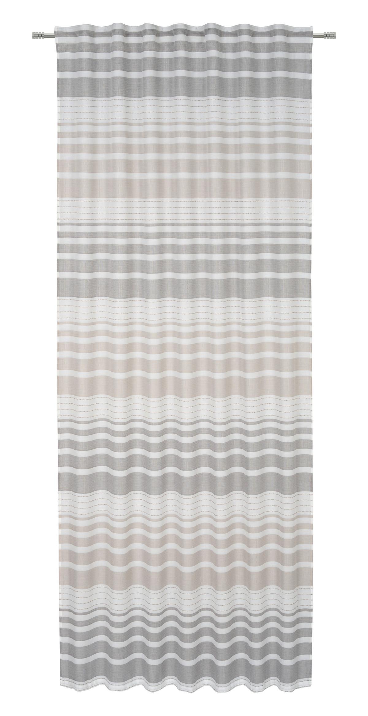 Fertigvorhang Mads Grau/Taupe ca. 140x245cm - Taupe/Grau, Modern, Textil (140/245cm) - Modern Living