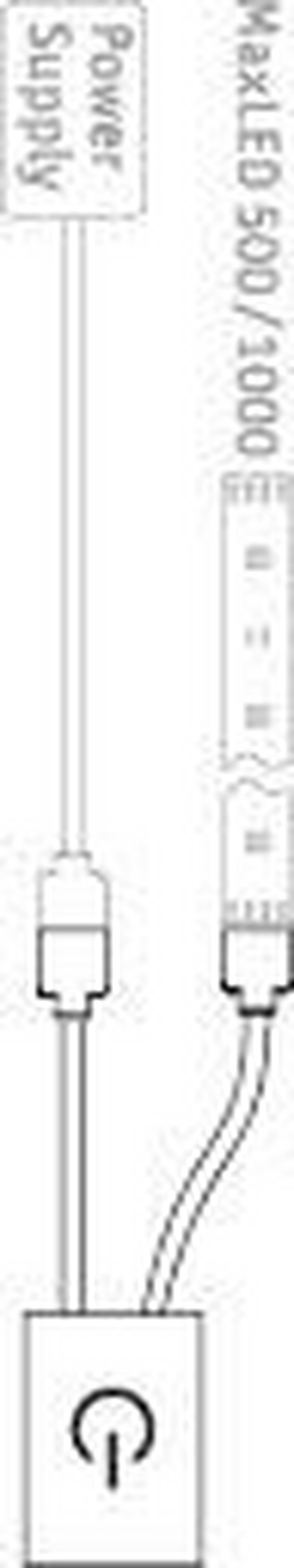 LED-Strip MaxLED Touch Switch Silberfarben max. 144 Watt - Silberfarben, Basics, Metall (4,3/0,85cm) - Paulmann