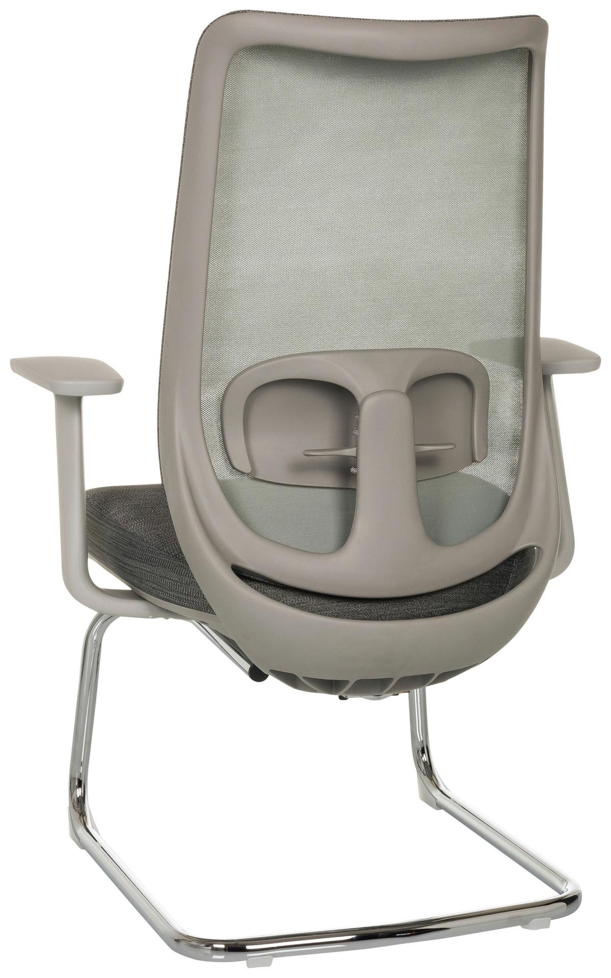 Konferenčni Stol Mileston V, Siva - srebrne barve/siva, Moderno, kovina/tekstil (67cm) - MID.YOU