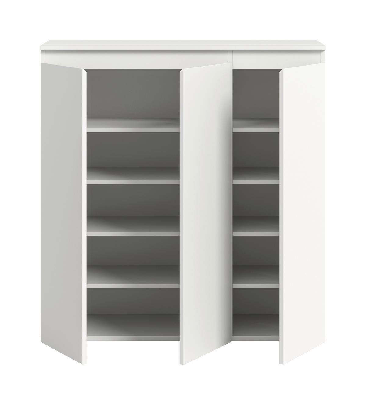 Omara Za Čevlje Scarpa, Bela - črna/bela, Design, umetna masa/leseni material (105/111/37cm) - Livetastic