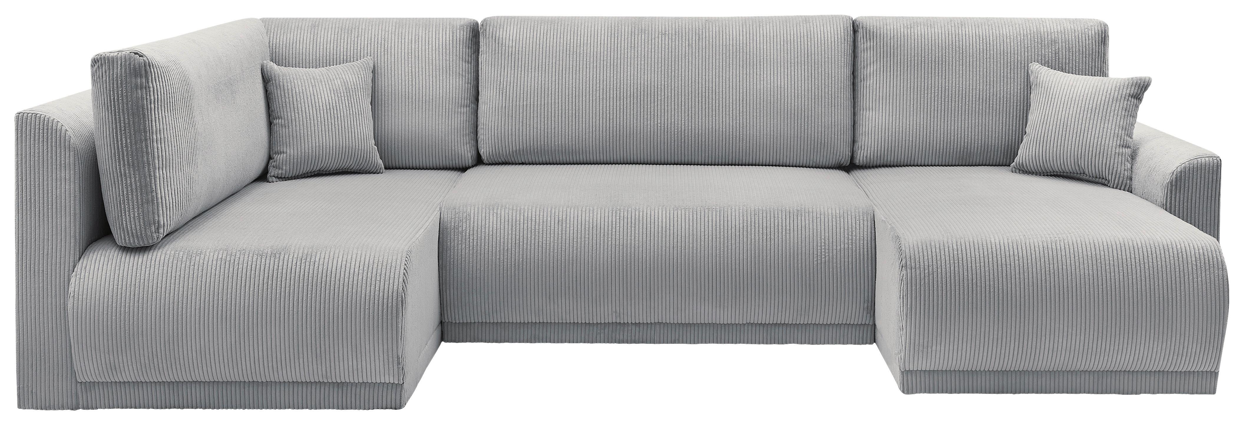Coltar KIM U - gri, Modern, lemn (146/313/160cm) - Modern Living