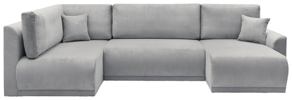 Coltar KIM U - gri, Modern, lemn (146/313/160cm) - Modern Living