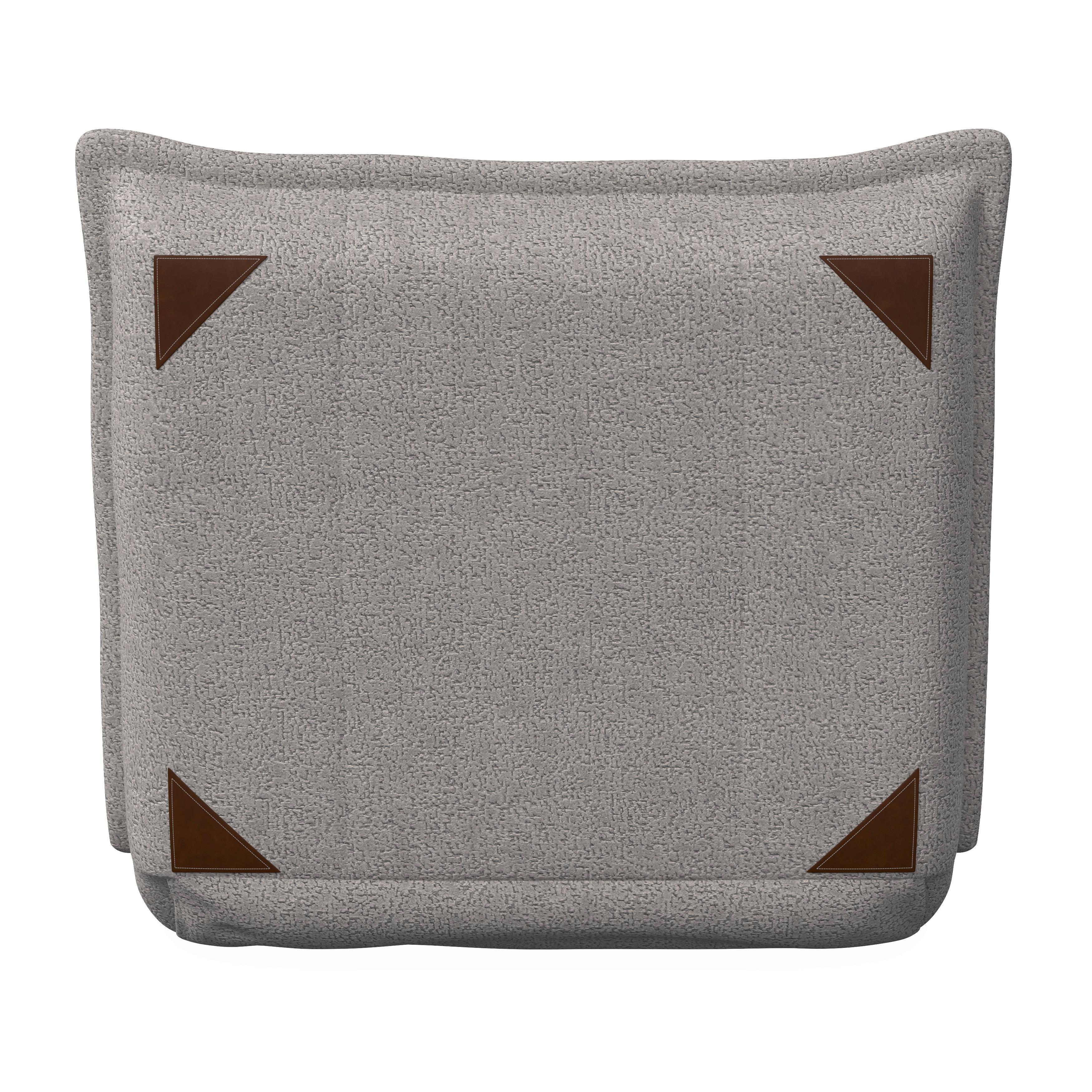 BÄDDFÅTÖLJ TAMARA - ljusgrå, Modern, metall/textil (82/31/69cm) - Bessagi Home