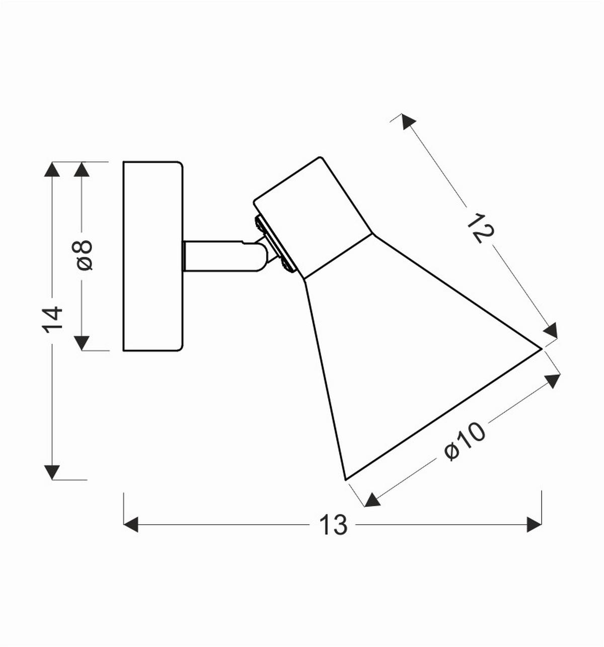 Svjetiljka Zidna 21-70968 - crna, Basics, metal (14/13/10cm)