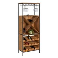 Barelement aus Tanne Massiv - Hellbraun/Schwarz, LIFESTYLE, Holz/Holzwerkstoff (60/30/160cm) - Premium Living