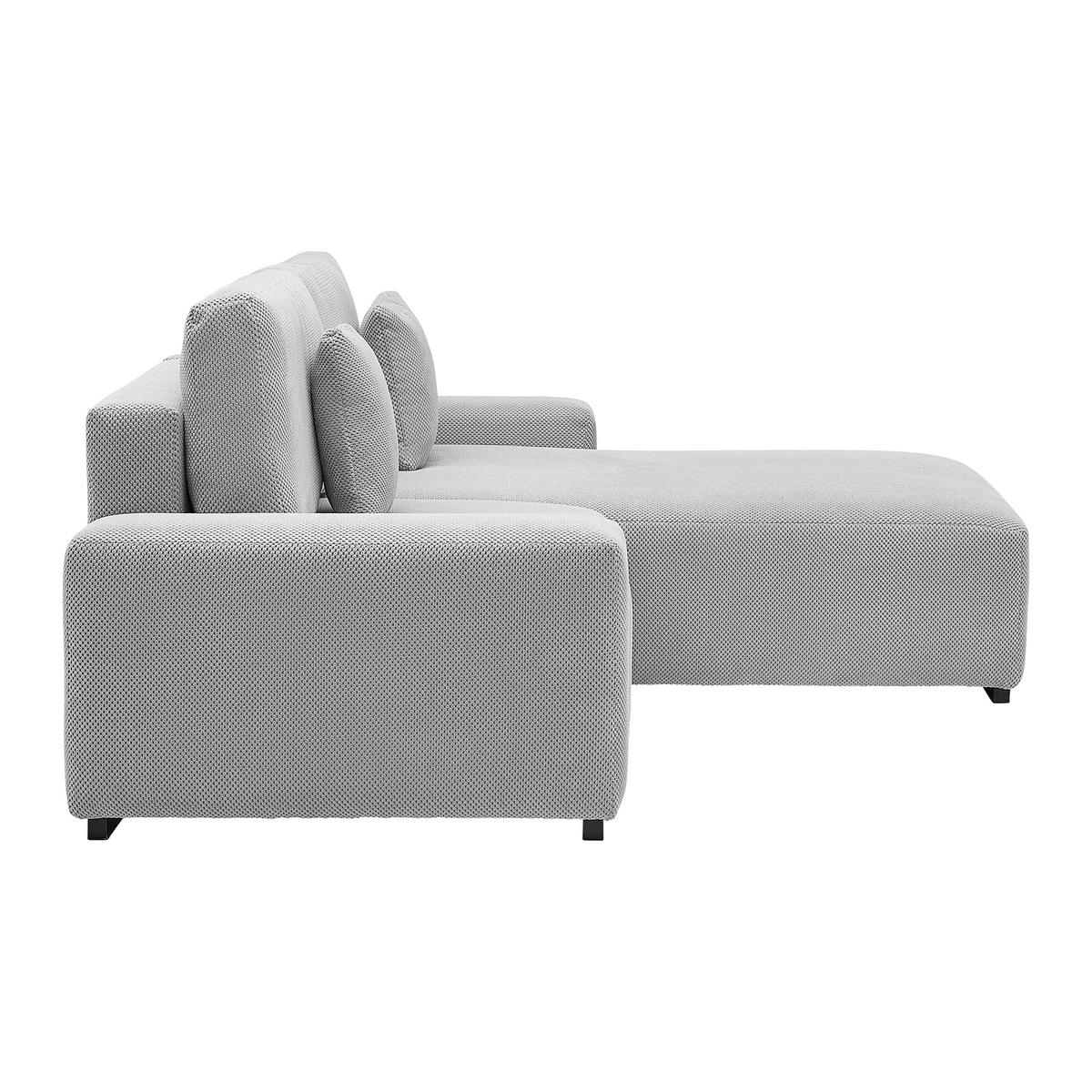 Wohnlandschaft Eliano Grau - Schwarz/Grau, Modern, Holz (252/93/184cm) - Mömax