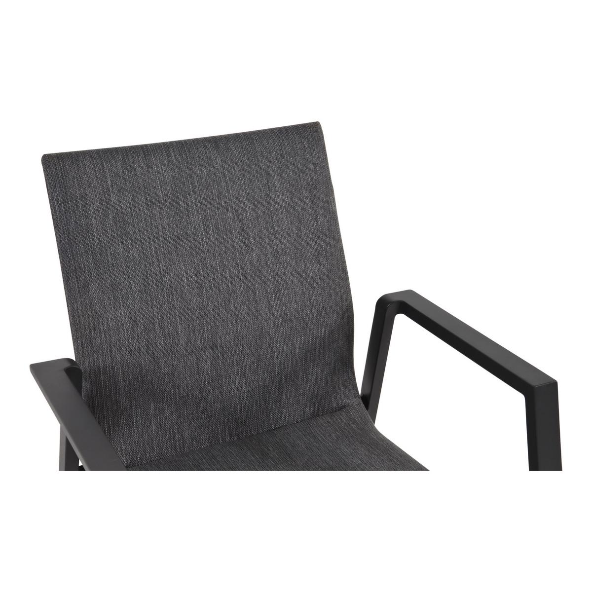 KRZESŁO SZTAPLOWANE FARDAU NEGRO 41965 - antracytowy/szary, Basics, metal/tkanina (55,5/60/83cm)