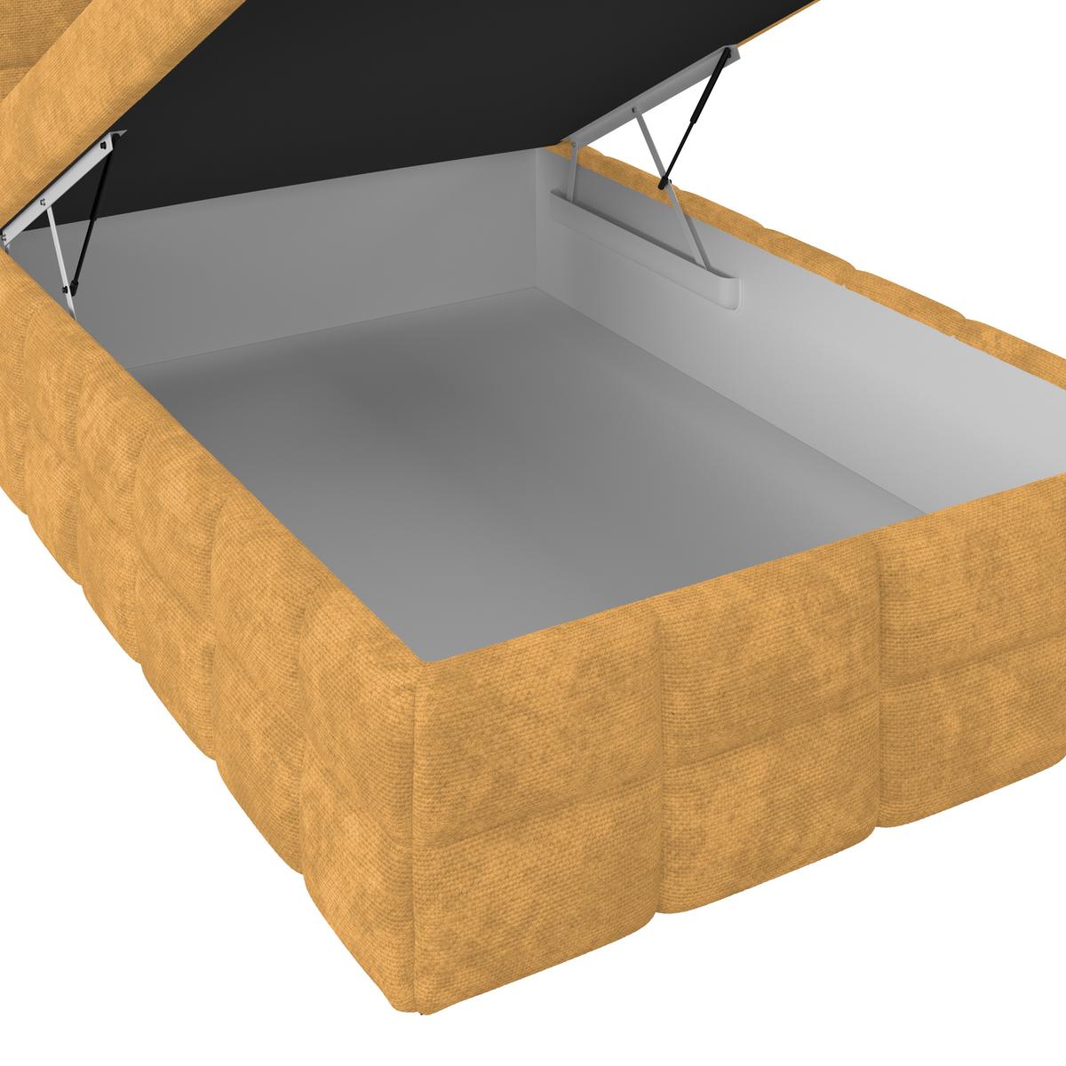 PAT BOX VEGA - auriu/verde, Trend, lemn/textil (140/200cm) - Modern Living