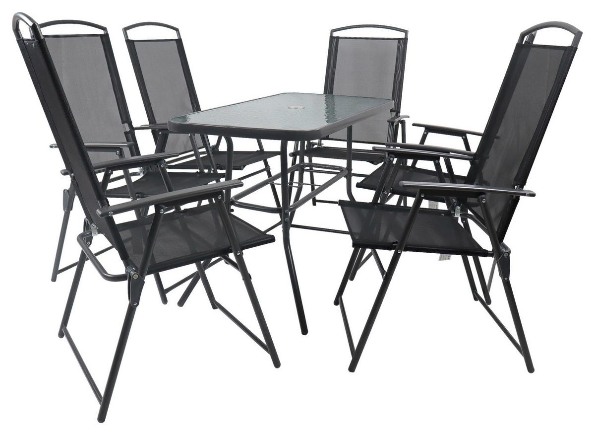 Vrtna Garnitura Gardenson, Antracit, 7-Delno - antracit, Basics, kovina/steklo - Gardenson